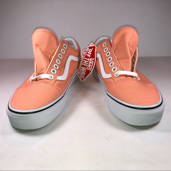 Vans Old Skool Peach Pink & True White Sneakers - Picture 3 of 8